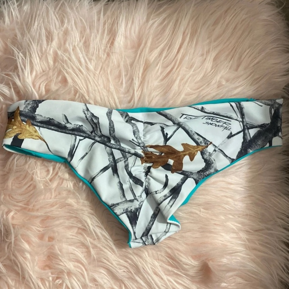 BareBuns Swim Handmade CheekySnow Camo Bottoms
